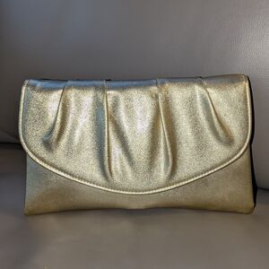 Elegant Gold Clutch Bag Vintage New